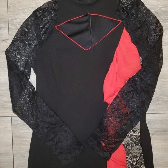 Halston Heritage Women Black diamond key hole Neck Long-Sleeve Lace Dres… - Picture 9 of 16